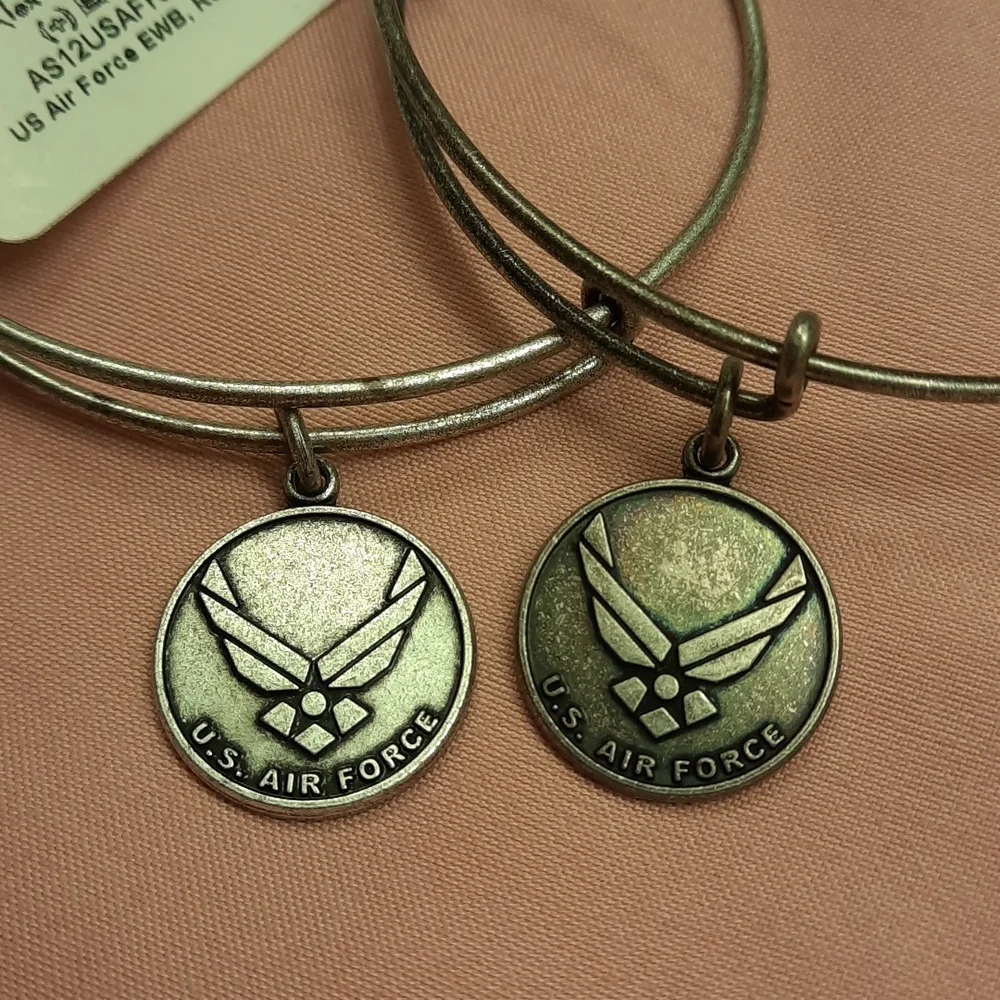 NWT, Bundle of 2 Alex and Ani Air U.S. Air Force Bracelet - Picture 3 of 12